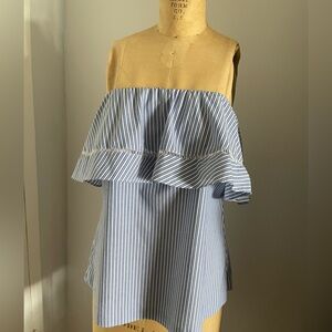 NWOT-Banana Republic Strapless Flutter Top